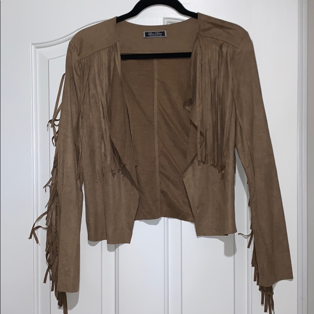 Tan Fringe Jacket